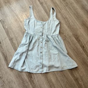 ASOS Light Wash Denim Smock Dress Size 18